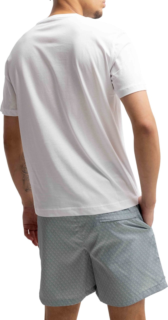 Emporio Armani EA7 Visibility T-Shirt Heren Wit Blauw