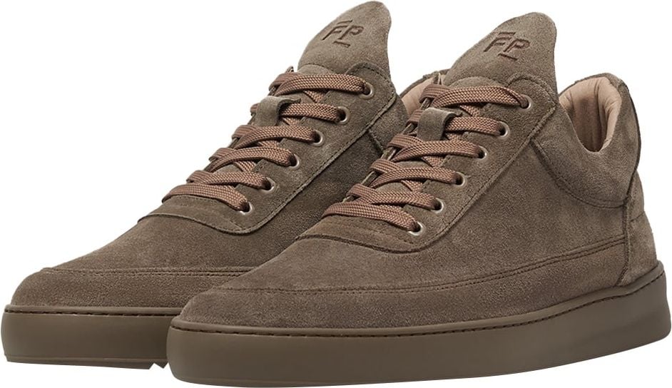Filling Pieces Low Top Suede All Taupe Bruin