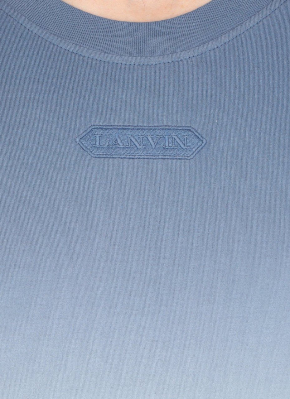 Lanvin T-shirts And Polos Light Light Blue Paars