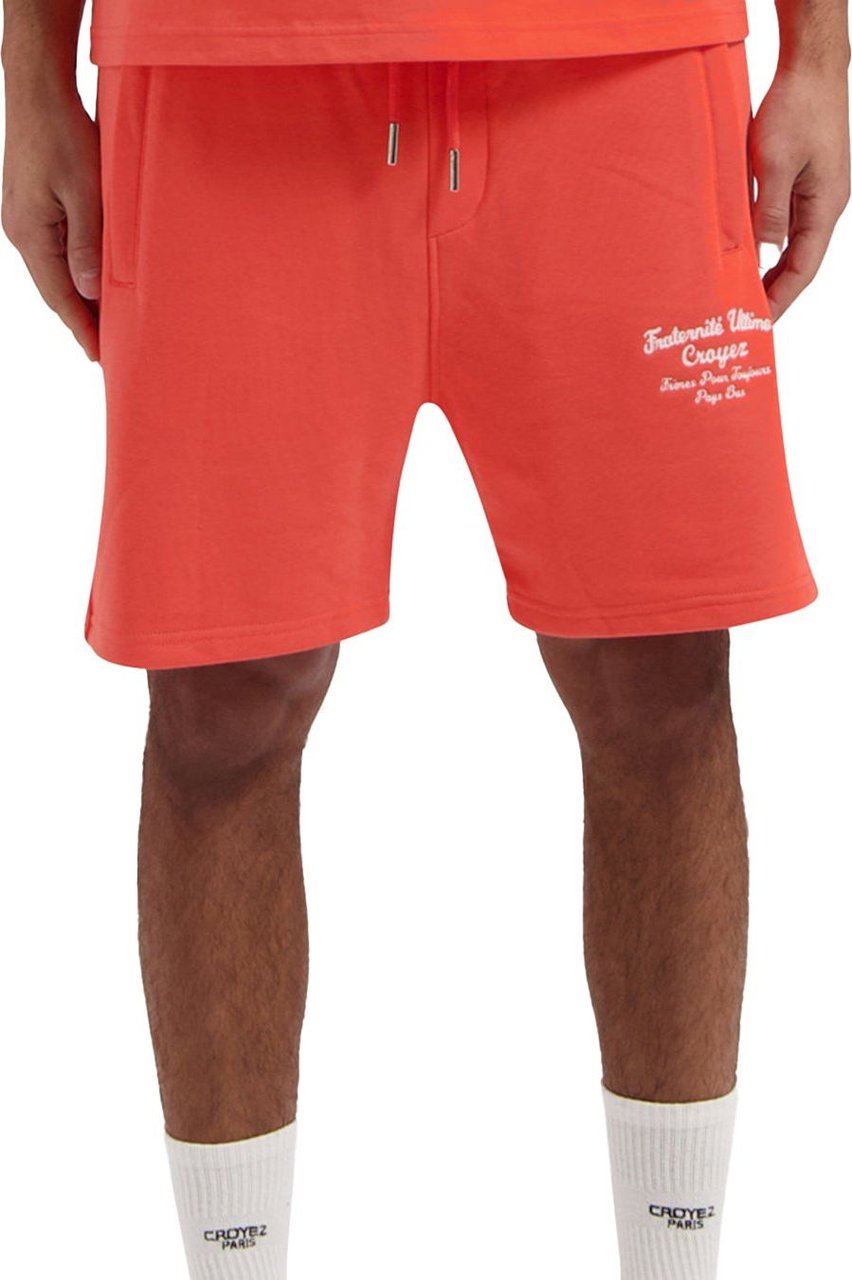 Croyez croyez fraternité shorts - coral/white Rood