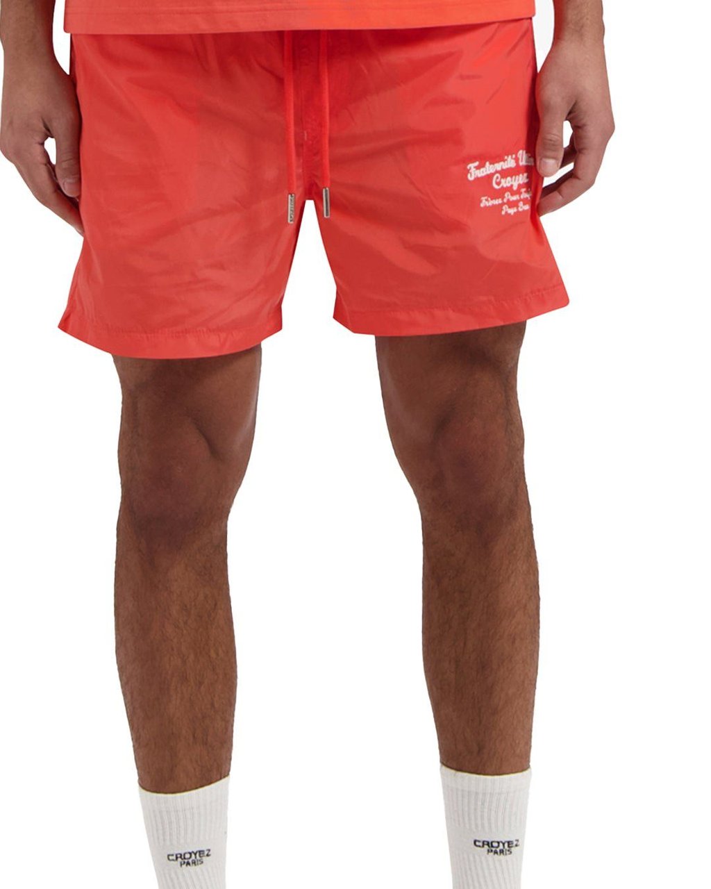 Croyez croyez fraternité swim shorts - coral/white Rood