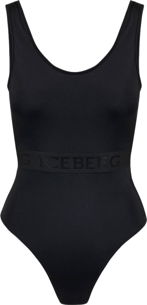 Iceberg One-piece swimsuit with logo Zwart