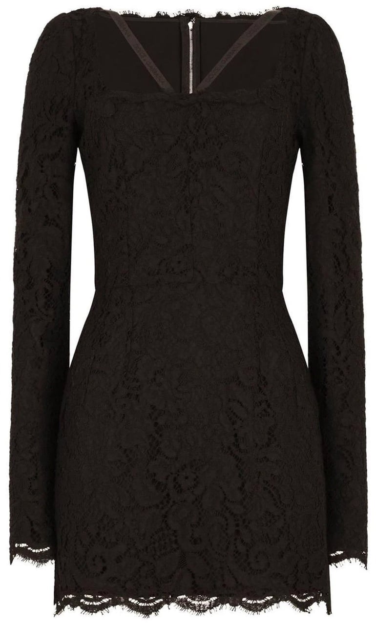 Dolce & Gabbana Dolce & Gabbana Lace Mini Dress Zwart