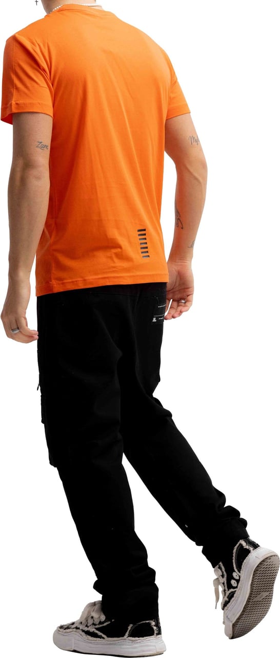 Emporio Armani EA7 Basic Logo T-Shirt Heren Oranje Blauw