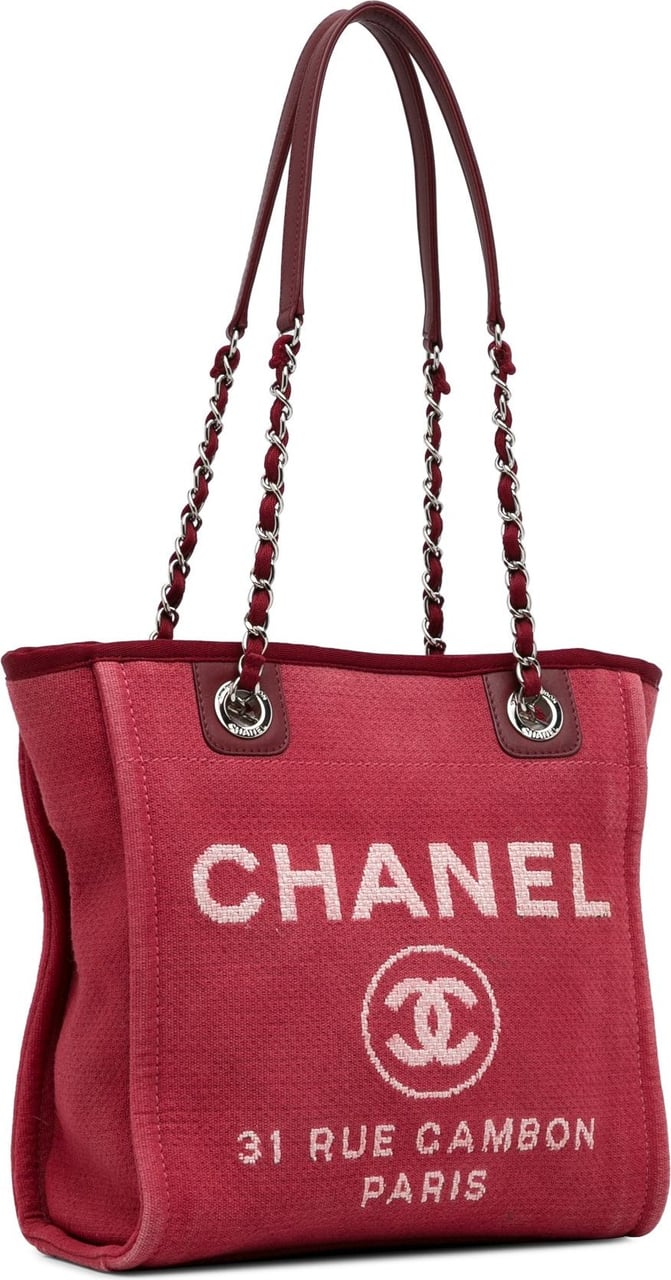 Chanel Mini Deauville Tote Rood