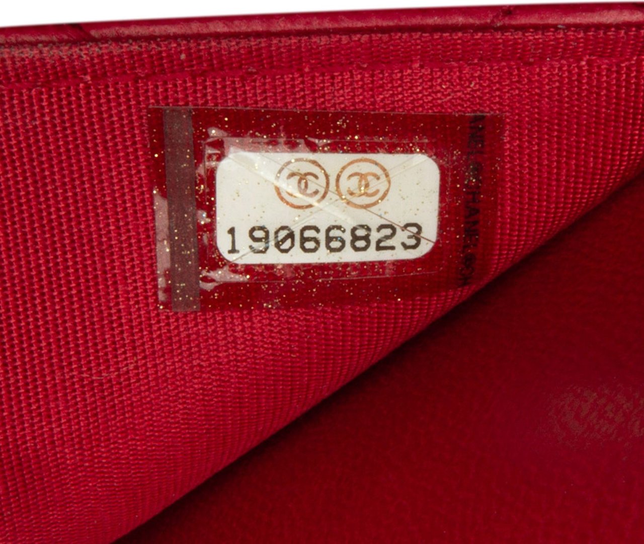 Chanel CC Lambskin Wild Stitch Wallet on Chain Rood