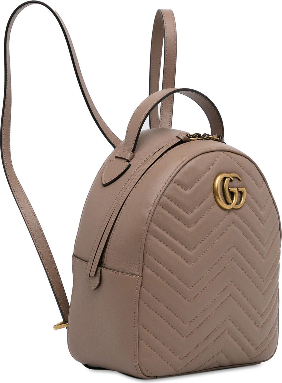 Gucci Small GG Marmont Matelasse Backpack Bruin