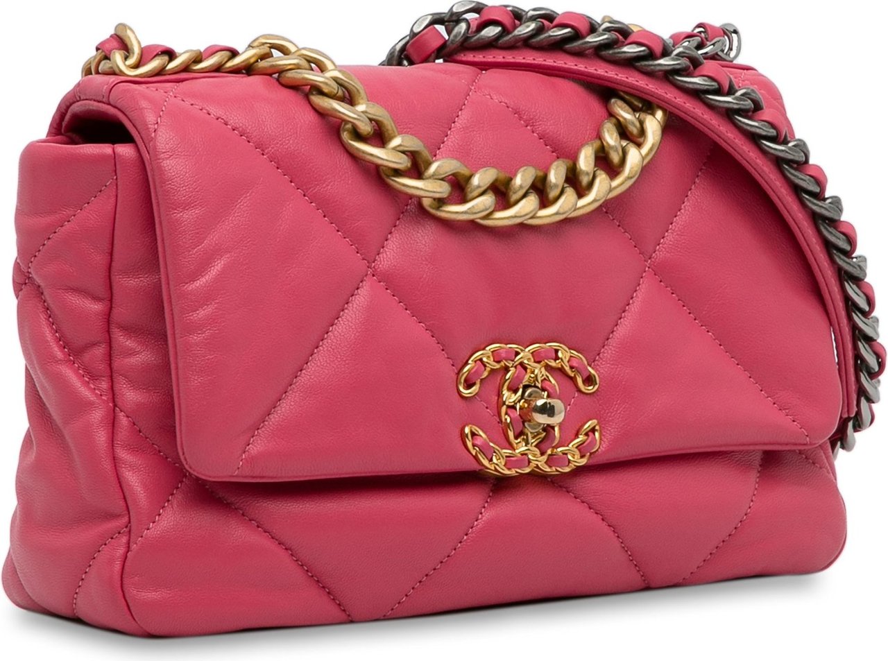Chanel Medium Lambskin 19 Flap Bag Roze