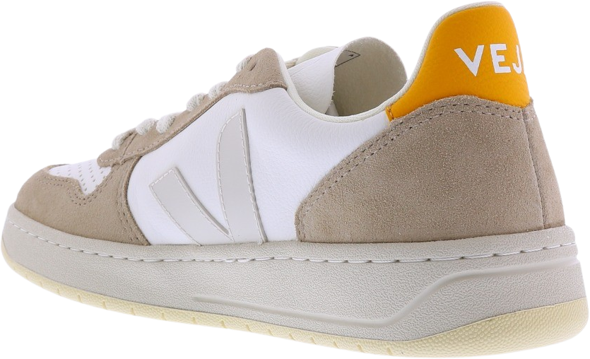 Veja Dames V-10 Sneaker Beige/Wit/Geel Beige