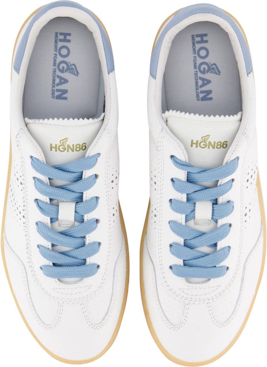 HOGAN Dames Cool Sneaker Wit/Blauw Wit