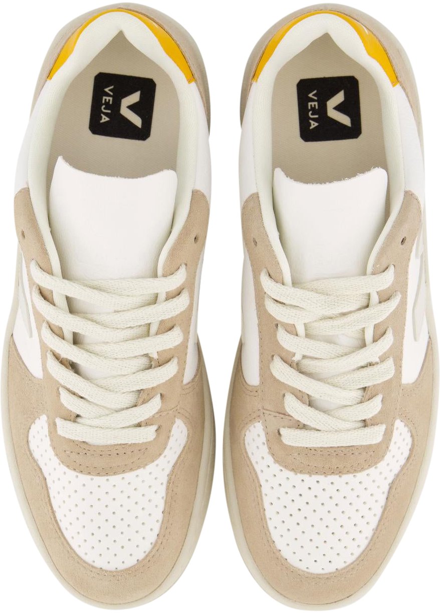 Veja Dames V-10 Sneaker Beige/Wit/Geel Beige