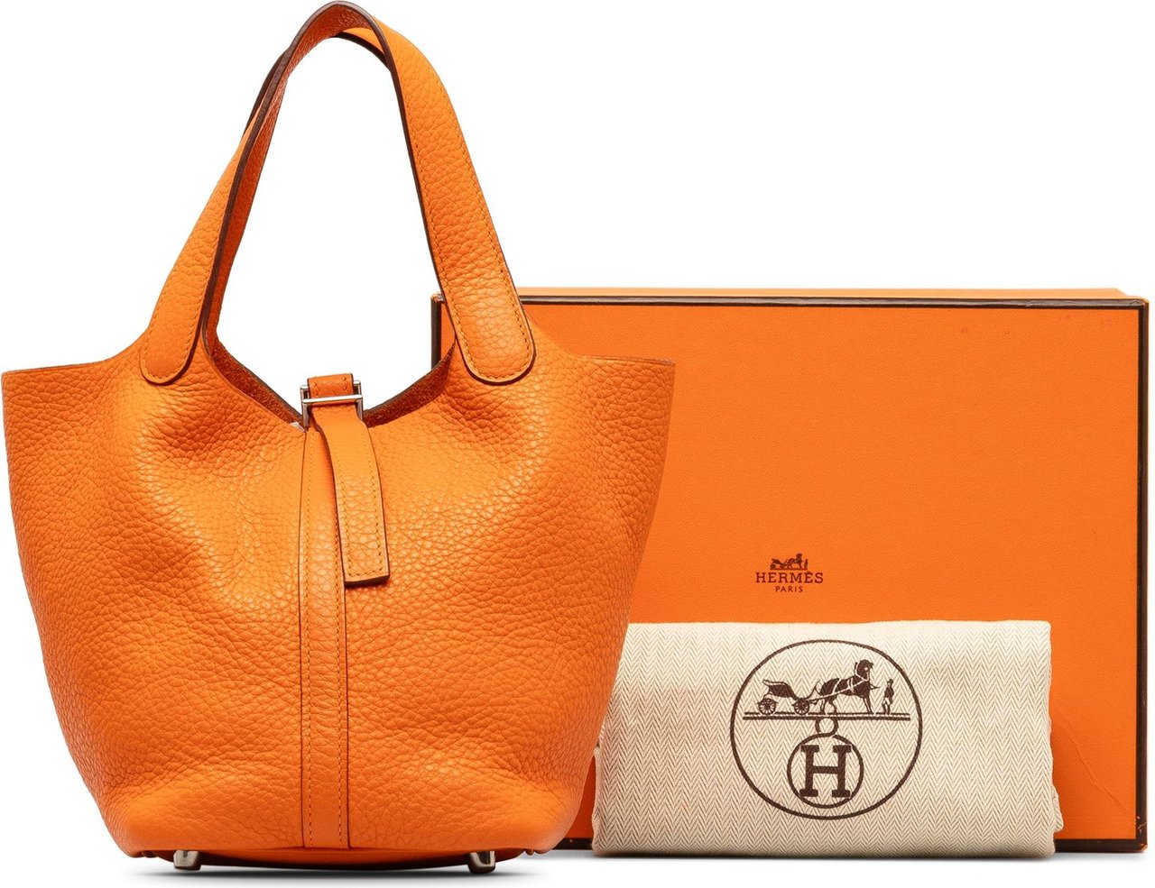 Hermès Clemence Picotin 18 Oranje