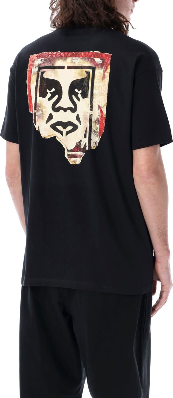 Obey RIPPED ICON TEE Zwart