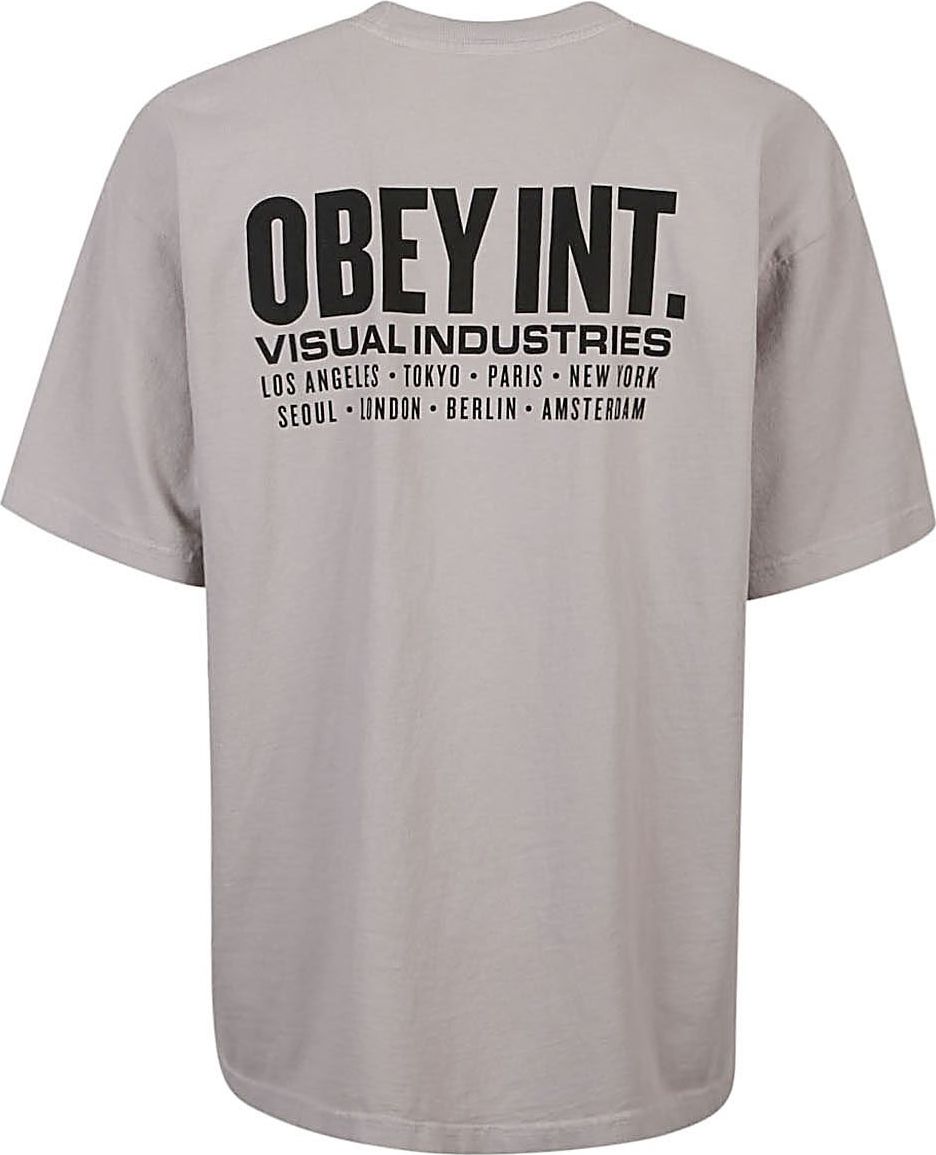 Obey T-shirts And Polos Silver Zilver