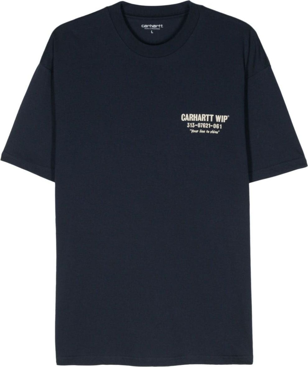 Carhartt Wip Main T-shirts And Polos Blue Blauw