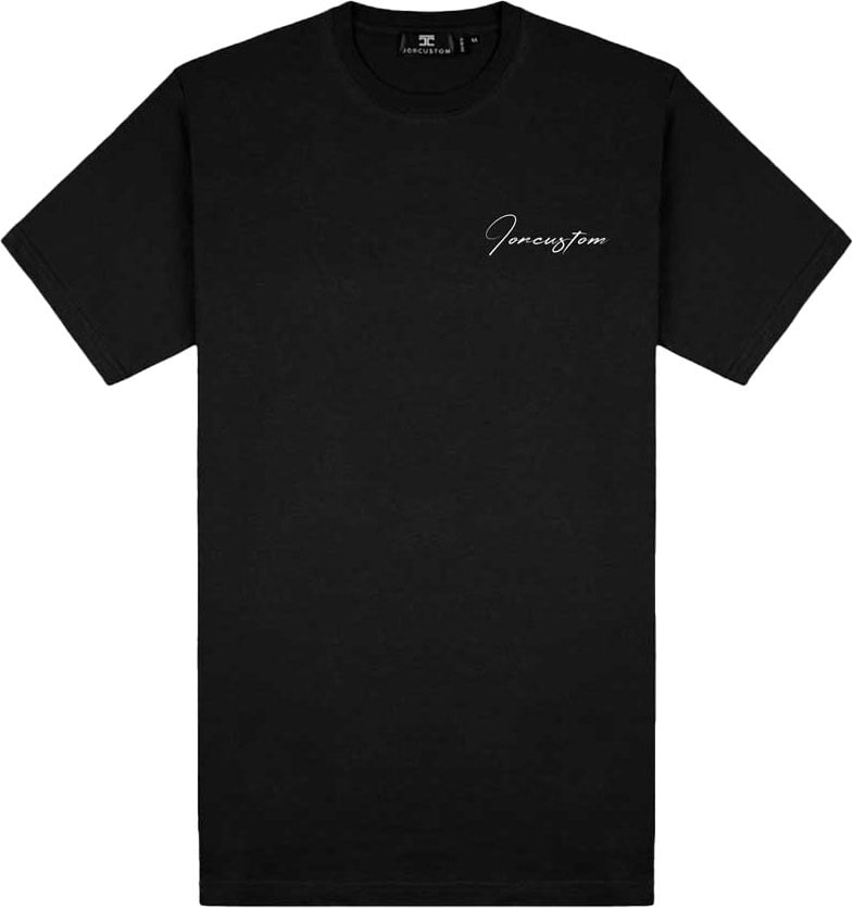 JORCUSTOM Written Slim Fit T-Shirt Black Zwart