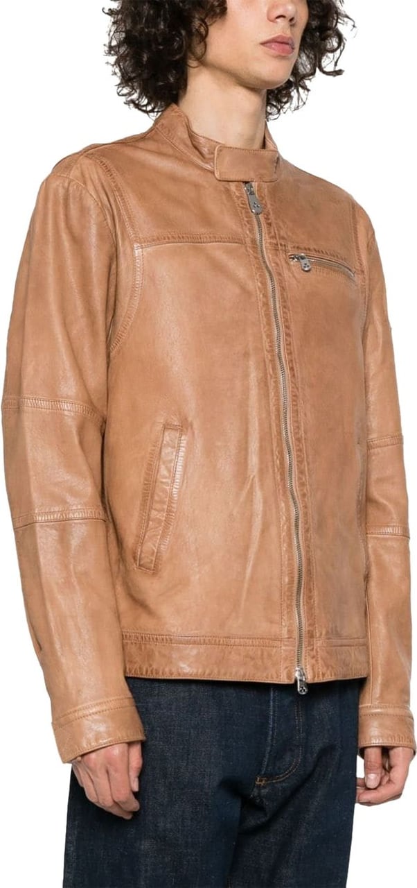 Peuterey Jackets Leather Brown Bruin