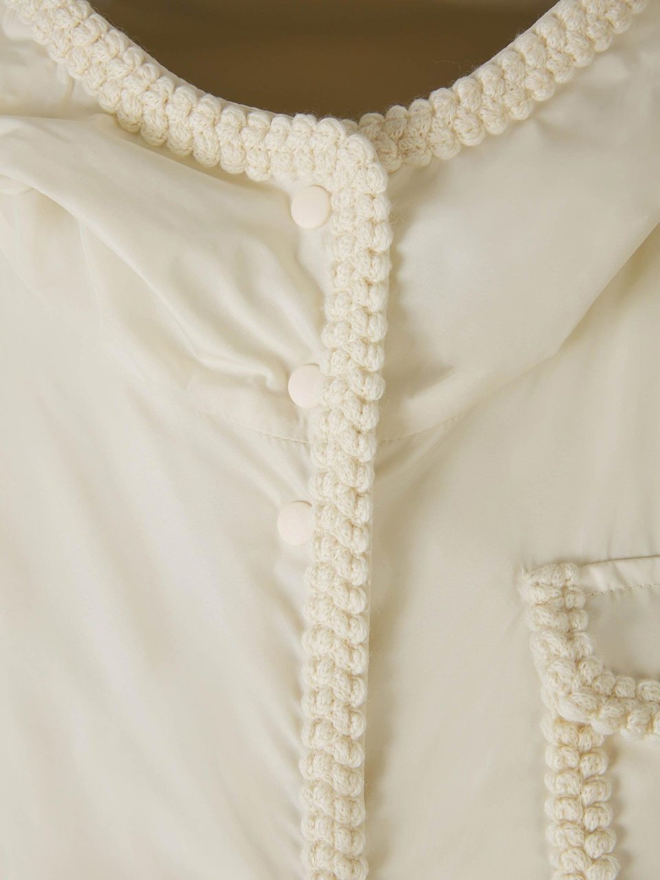 Moncler Crochet Waterproof Jacket Beige