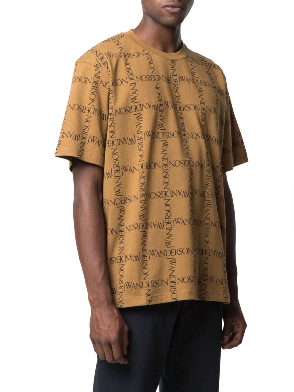 J.W. Anderson All Over Logo Oversize T-shirt Bruin