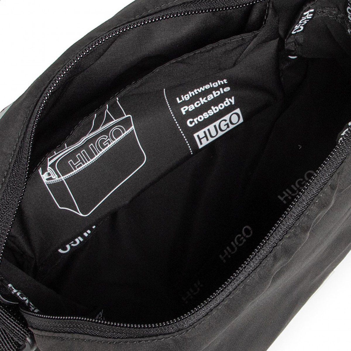 Hugo Boss Reborn Packable Crossbody Bag Zwart