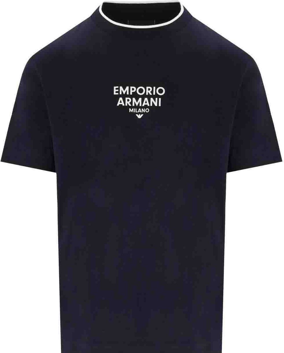 Emporio Armani Ea Milano Navy Blue T-shirt Blue Blauw