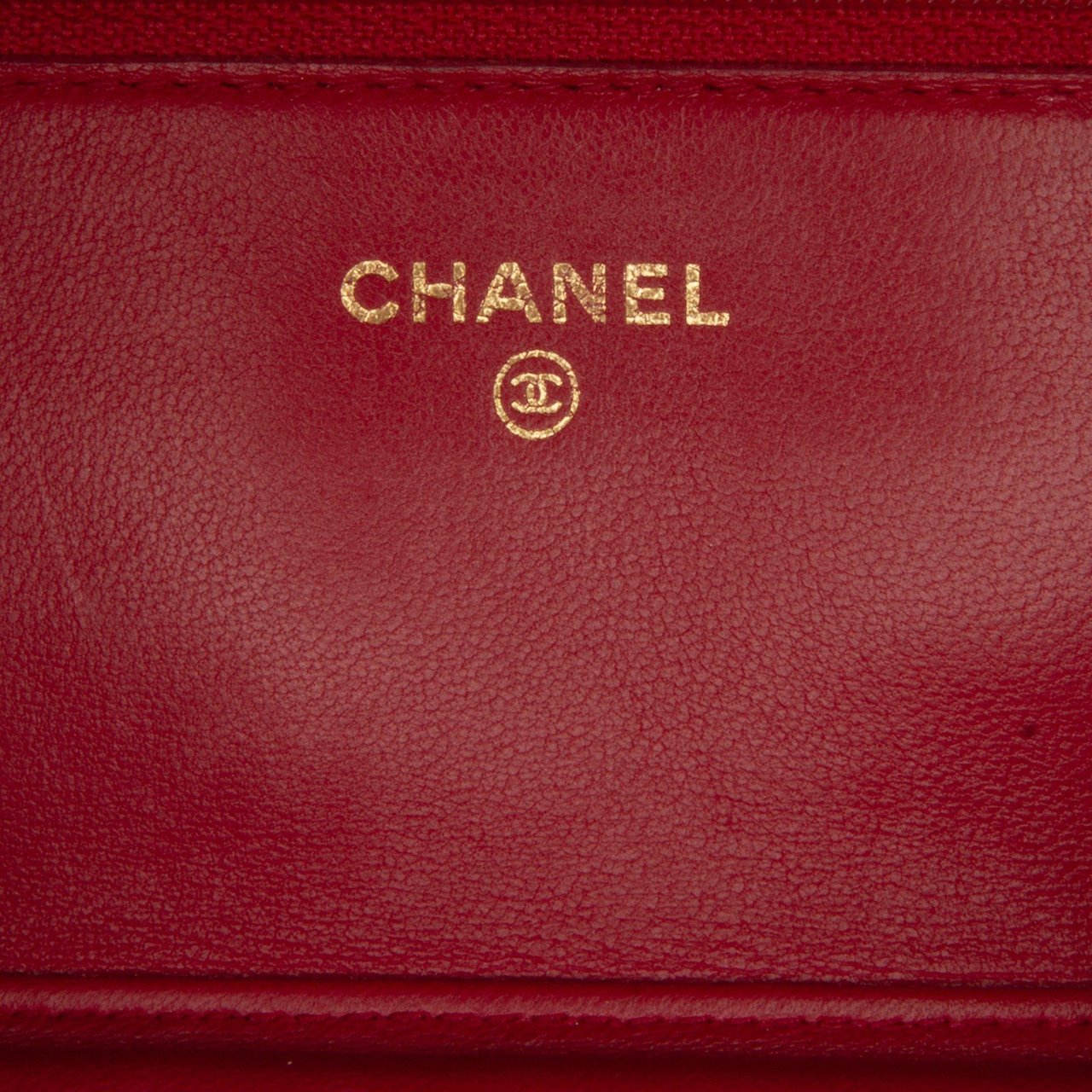 Chanel Classic Lambskin Wallet on Chain Rood