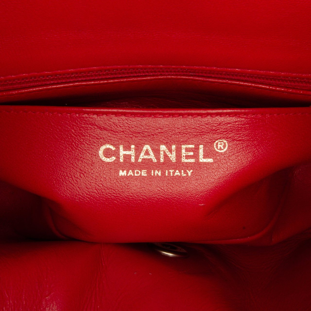 Chanel Mini Classic Lambskin Rectangular Single Flap Rood