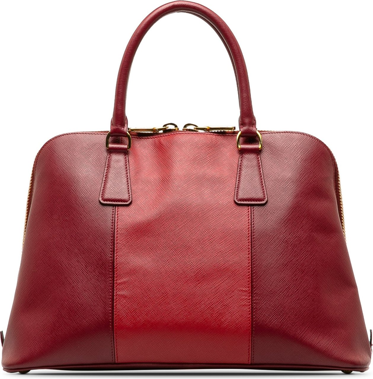Prada Medium Saffiano Bicolor Promenade Handbag Rood