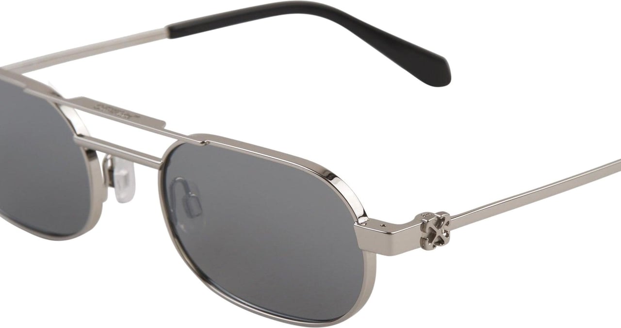 OFF-WHITE Vaiden Oval Sunglasses Zilver