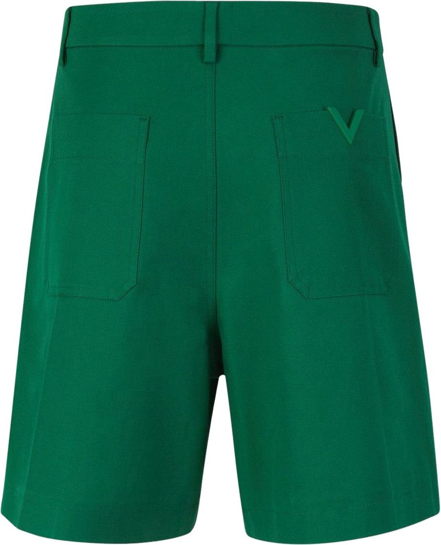 Valentino Formal Cotton Bermudas Shorts Groen