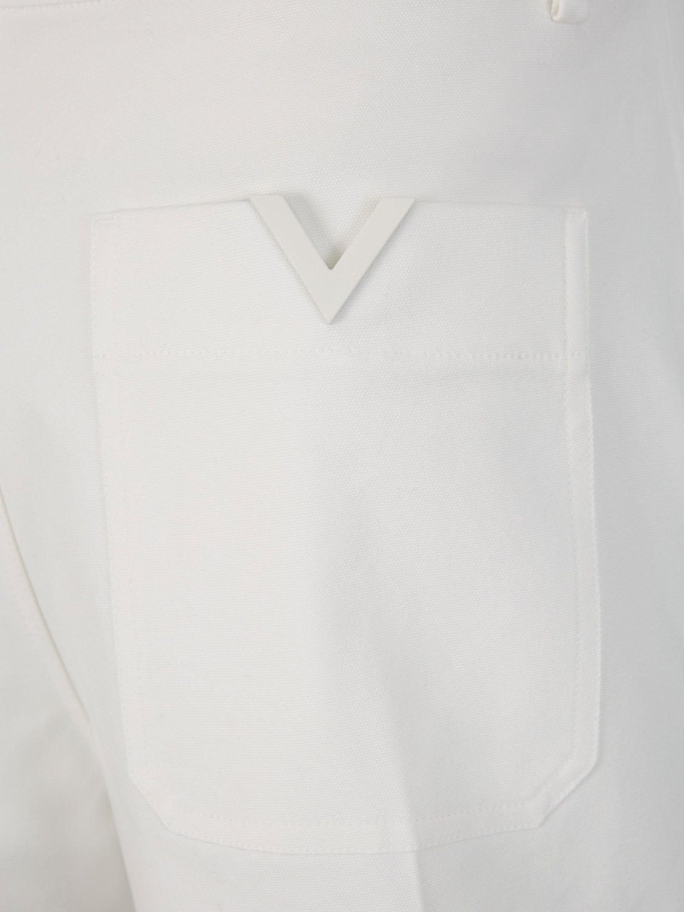 Valentino Formal Cotton Bermudas Shorts Wit