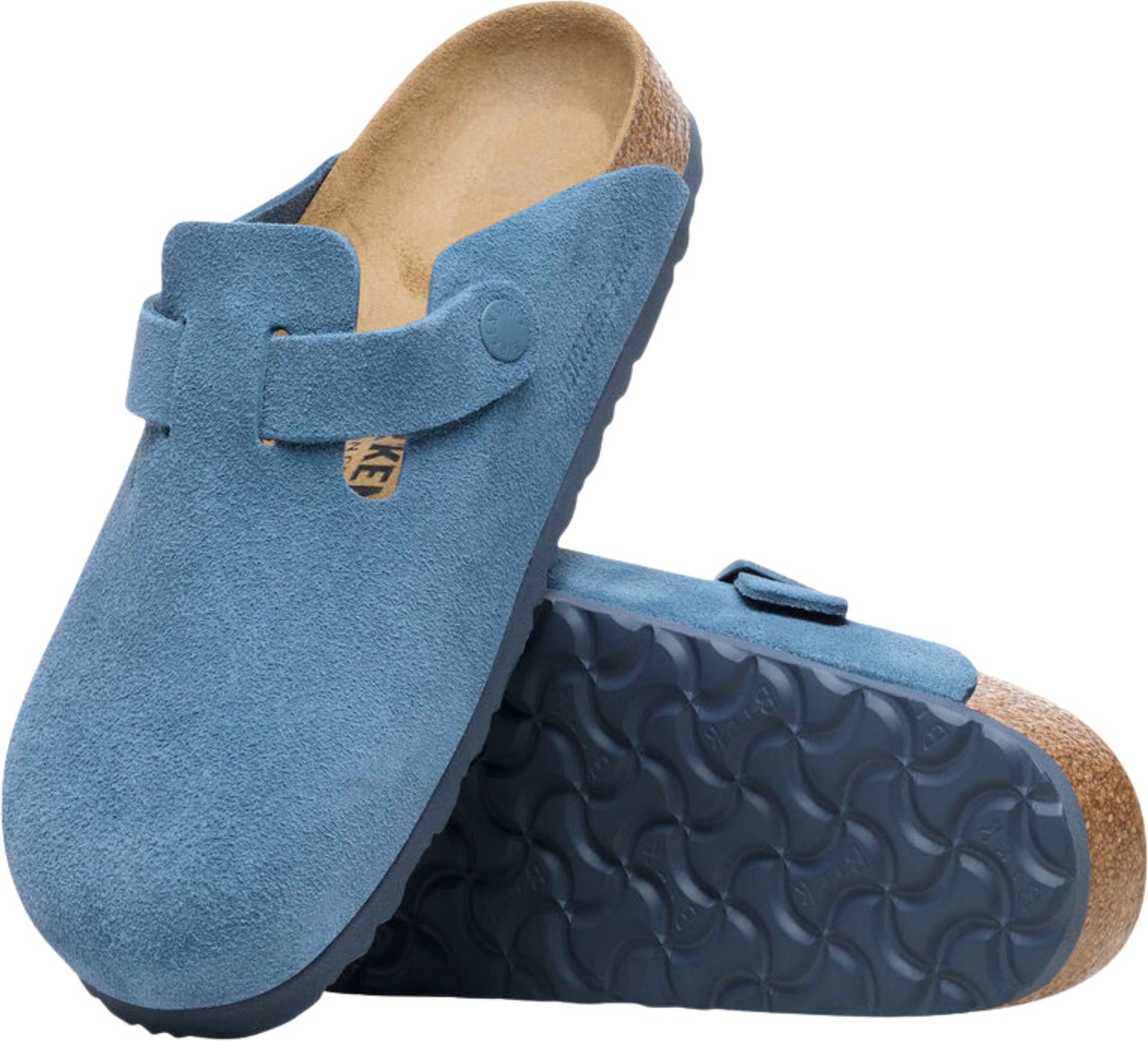 Birkenstock Boston leve slippers blauw Blauw