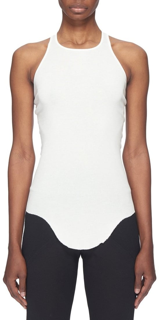Rick Owens Débardeur coton épais lisse milk Rib Tank Rick Owens Femme RP01C 5101 RD 11 Wit