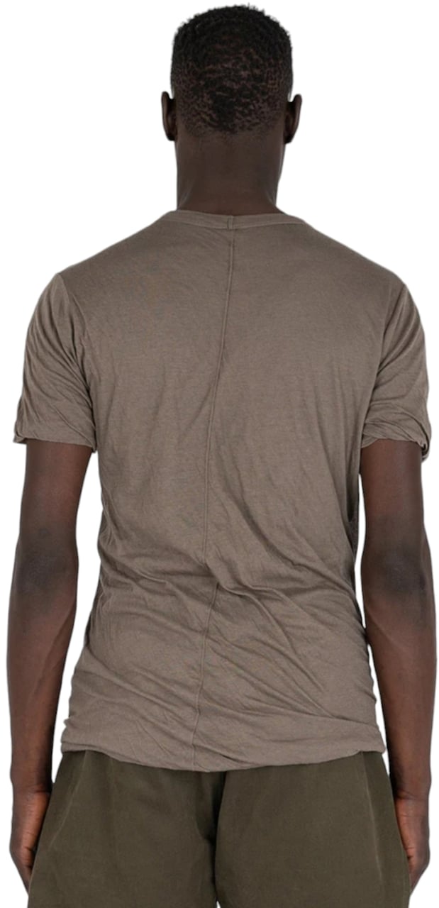 Rick Owens t-shirt double manches courtes dust Double tee Rick Owens Homme RU01D 3256 UC 34 Beige