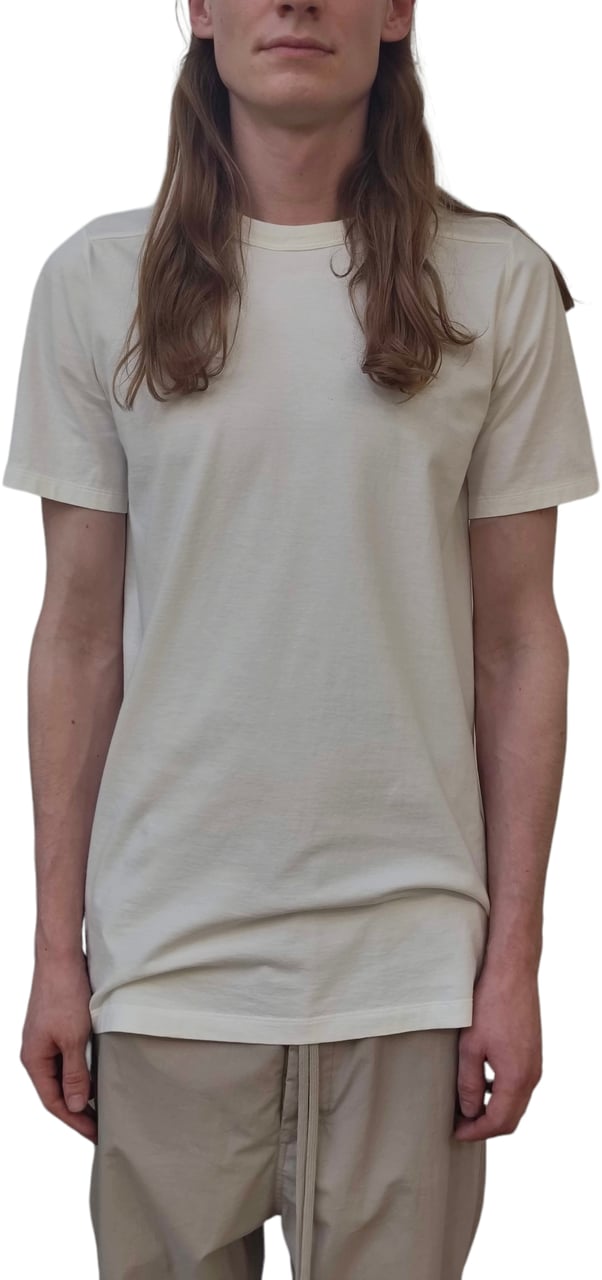 Rick Owens T-shirt Blanc manches courtes Level Tee Rick Owens Homme RU01D3264JA11 Wit