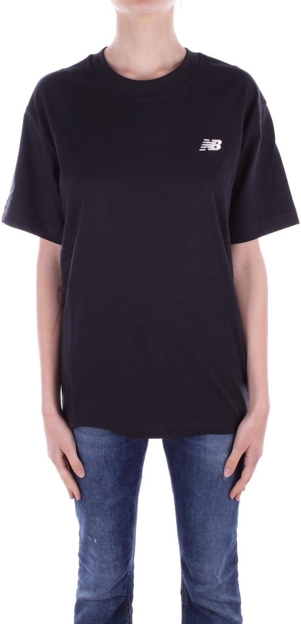 New Balance T-Shirts And Polos Black Zwart