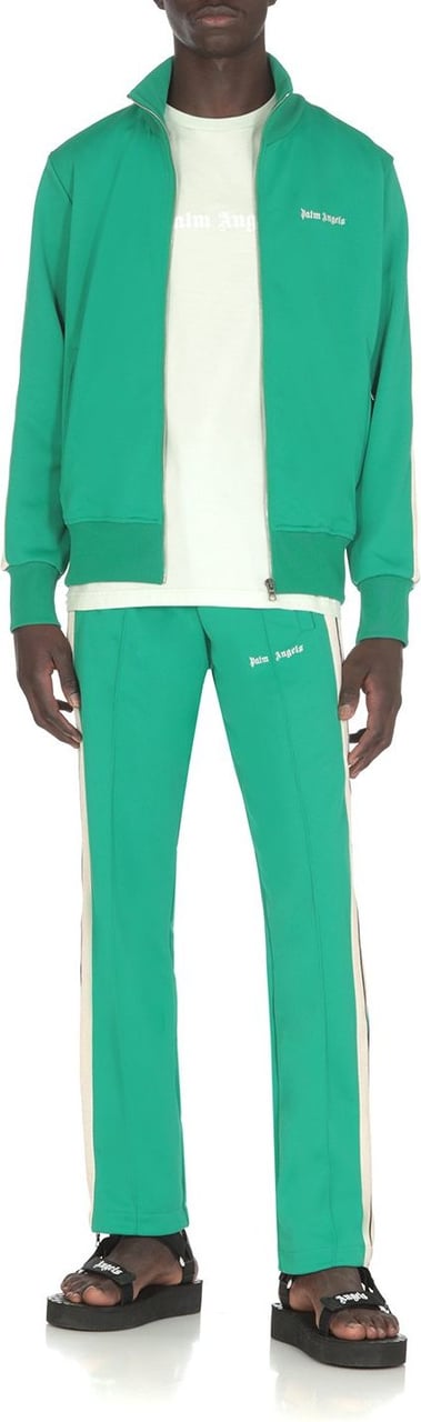 Palm Angels Trousers Green Blauw