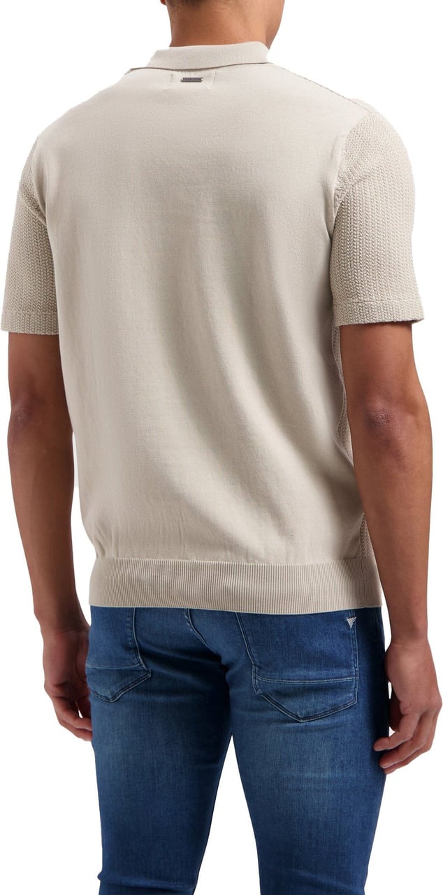 Pure Path Pure Path Structure Knitwear Polo Beige