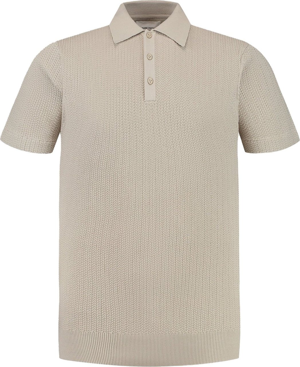 Pure Path Pure Path Structure Knitwear Polo Beige