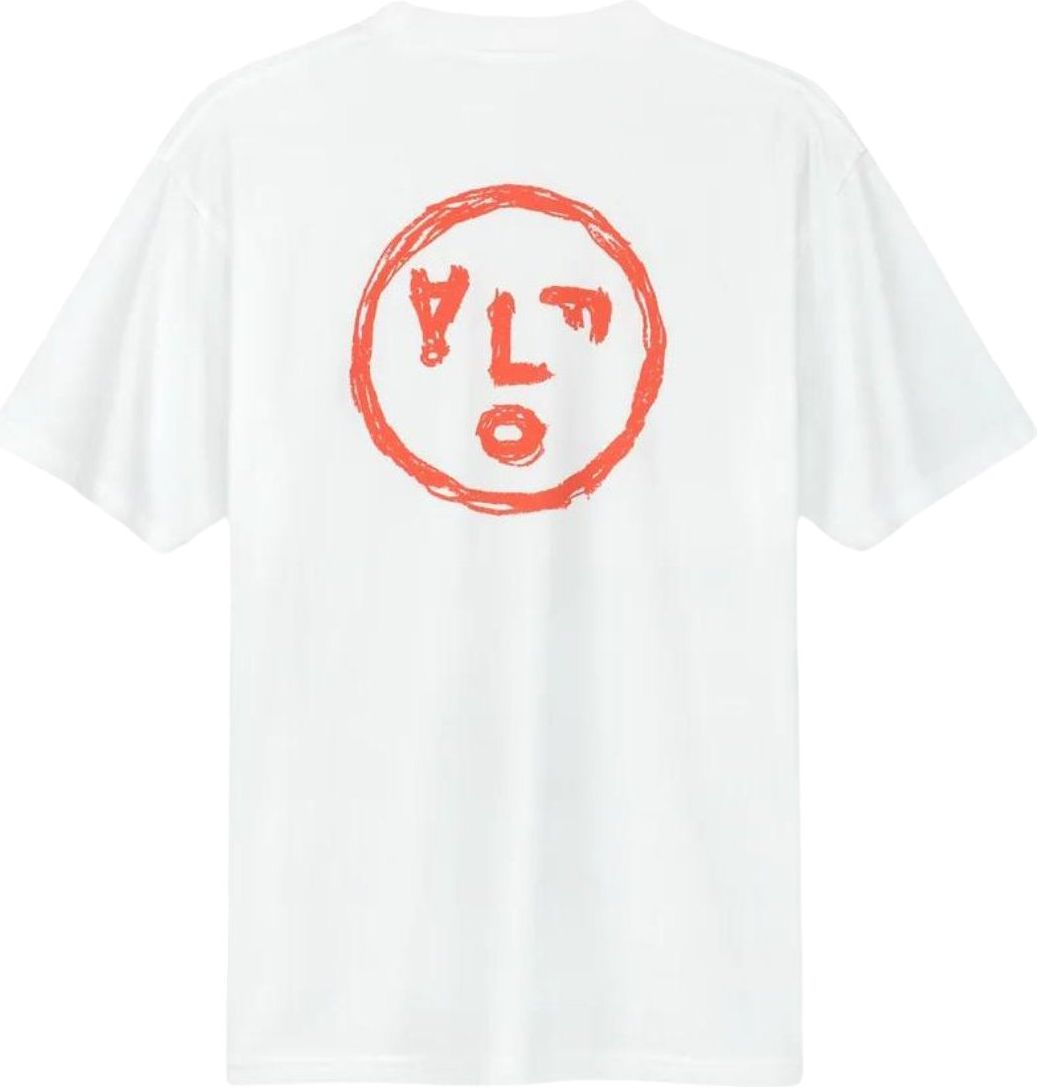 ØLÅF Face crayon t-shirts wit Wit