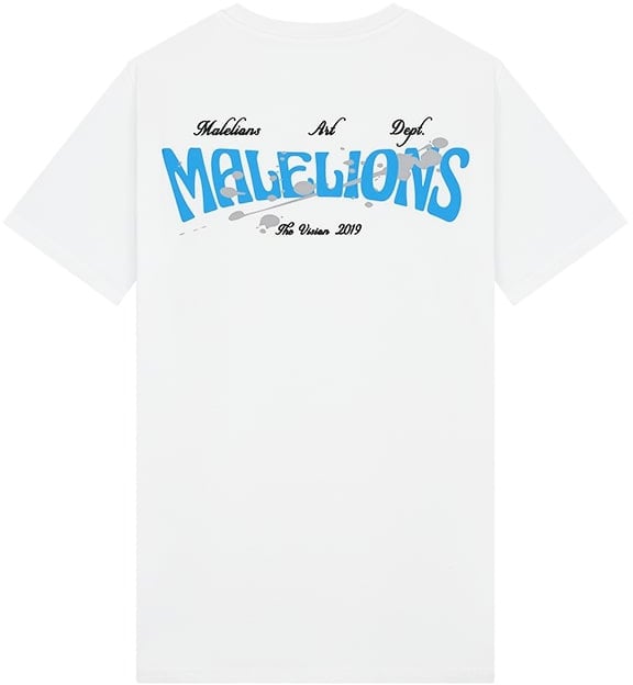 Malelions Boxer 2 T-Shirt - White/Blue Wit