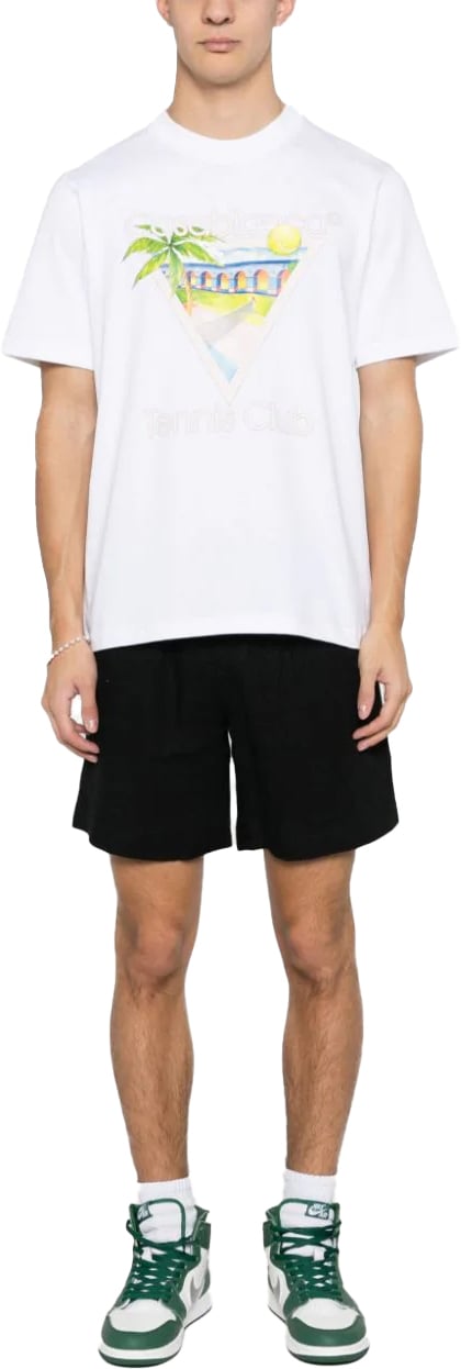 Casablanca Tennis Club Icon T-shirt Wit