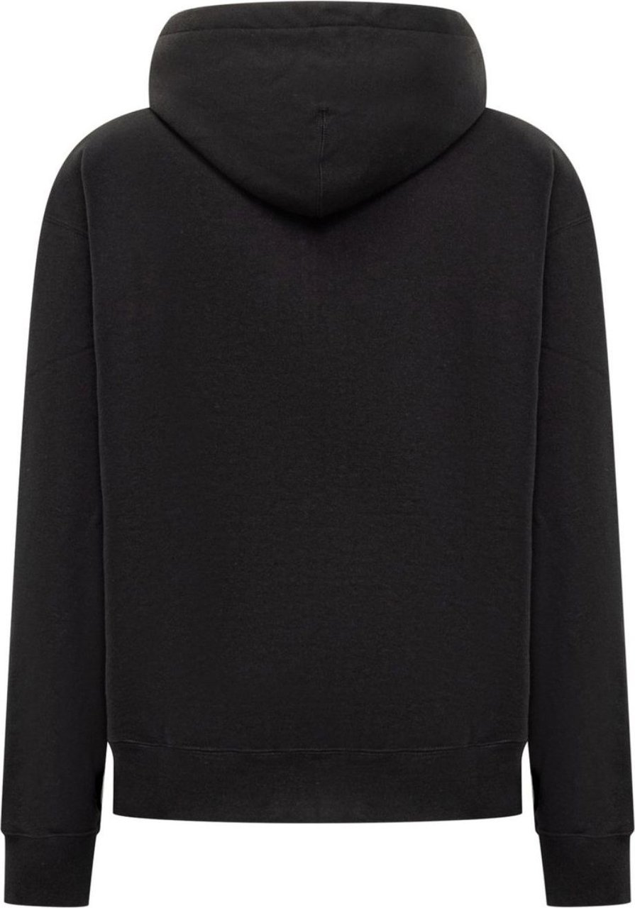 Jil Sander zipped cotton hoodie Zwart
