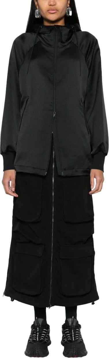Y-3 textured zipped hoodie Zwart