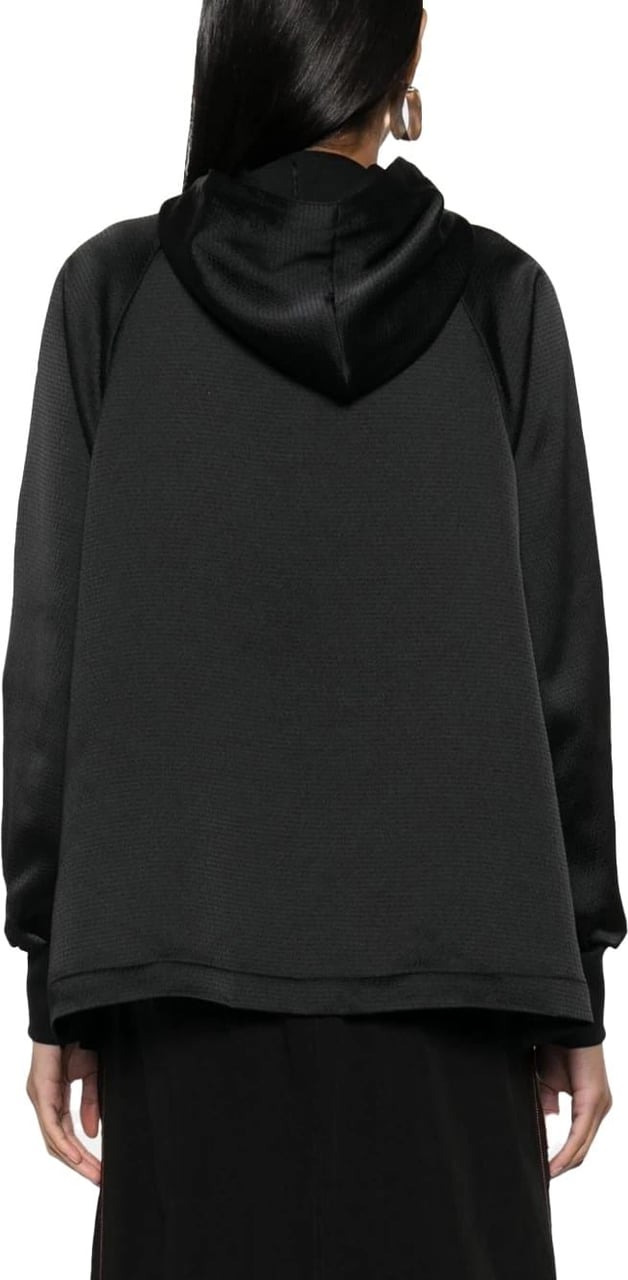 Y-3 textured zipped hoodie Zwart