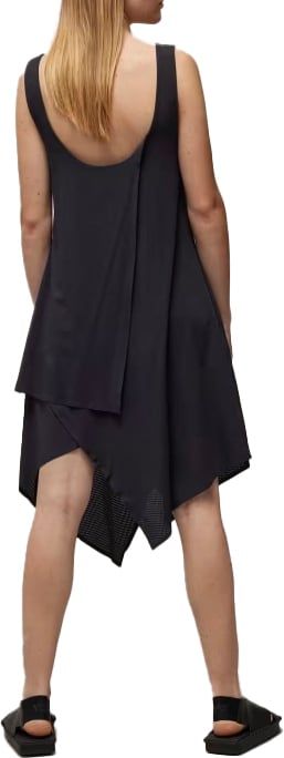 Y-3 layered asymmetric mini dress Zwart