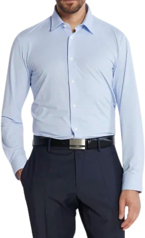 Boss Shirts Light Pastel Blue Blauw