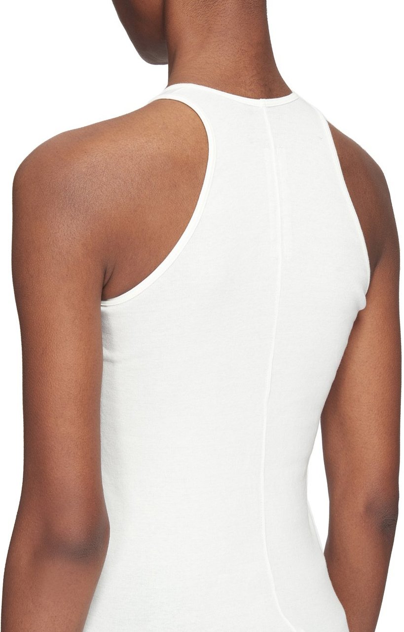 Rick Owens Débardeur coton épais lisse milk Rib Tank Rick Owens Femme RP01C 5101 RD 11 Wit