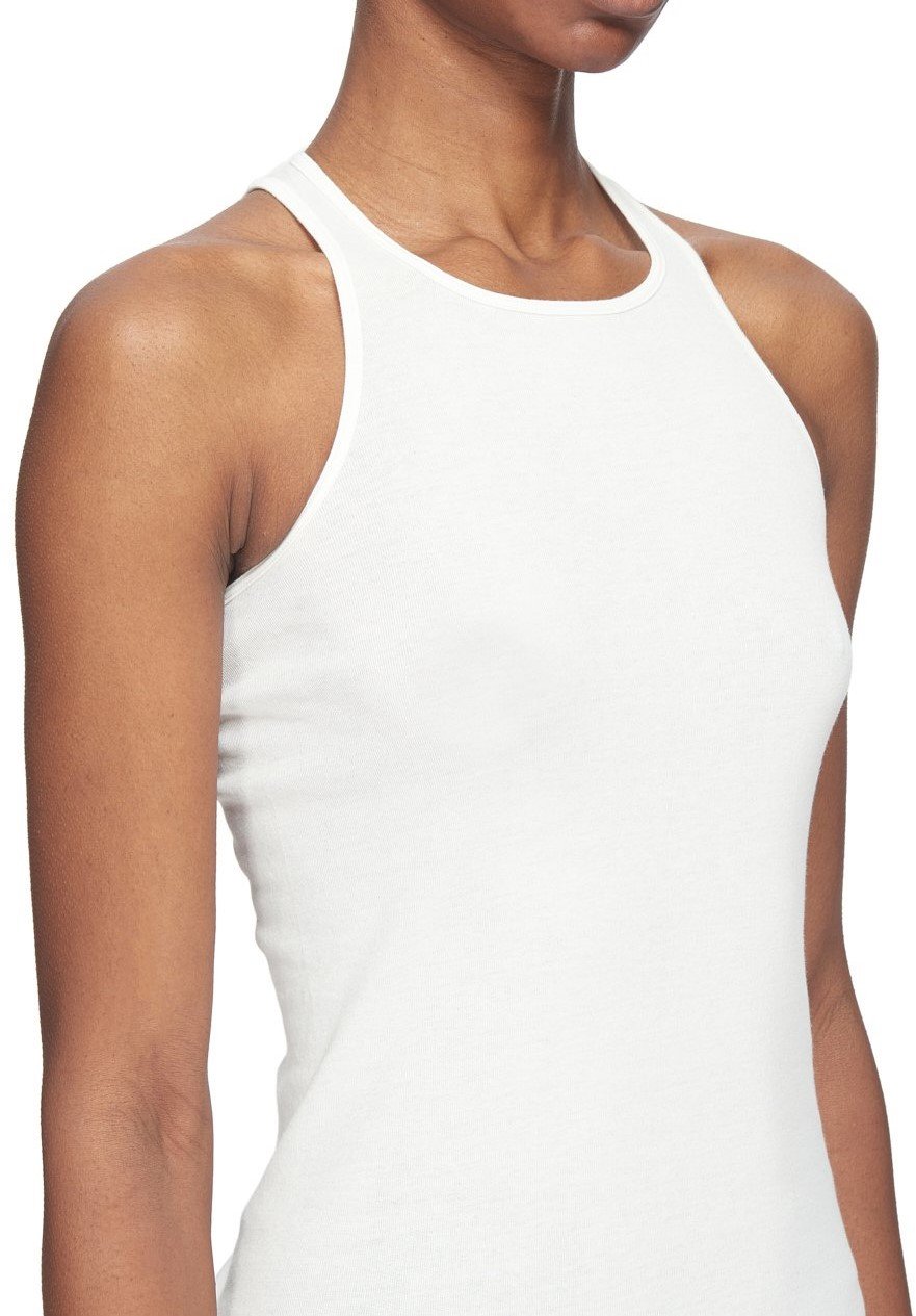 Rick Owens Débardeur coton épais lisse milk Rib Tank Rick Owens Femme RP01C 5101 RD 11 Wit