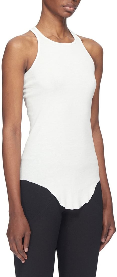 Rick Owens Débardeur coton épais lisse milk Rib Tank Rick Owens Femme RP01C5101RD11 Wit